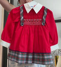 Vintage - Plaid & Red Dress