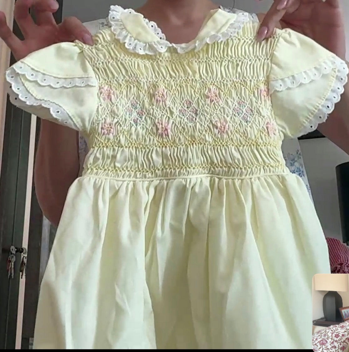 Vintage - Yellow Smocked Dress - 2T
