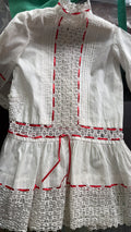 Antique red and white Dress