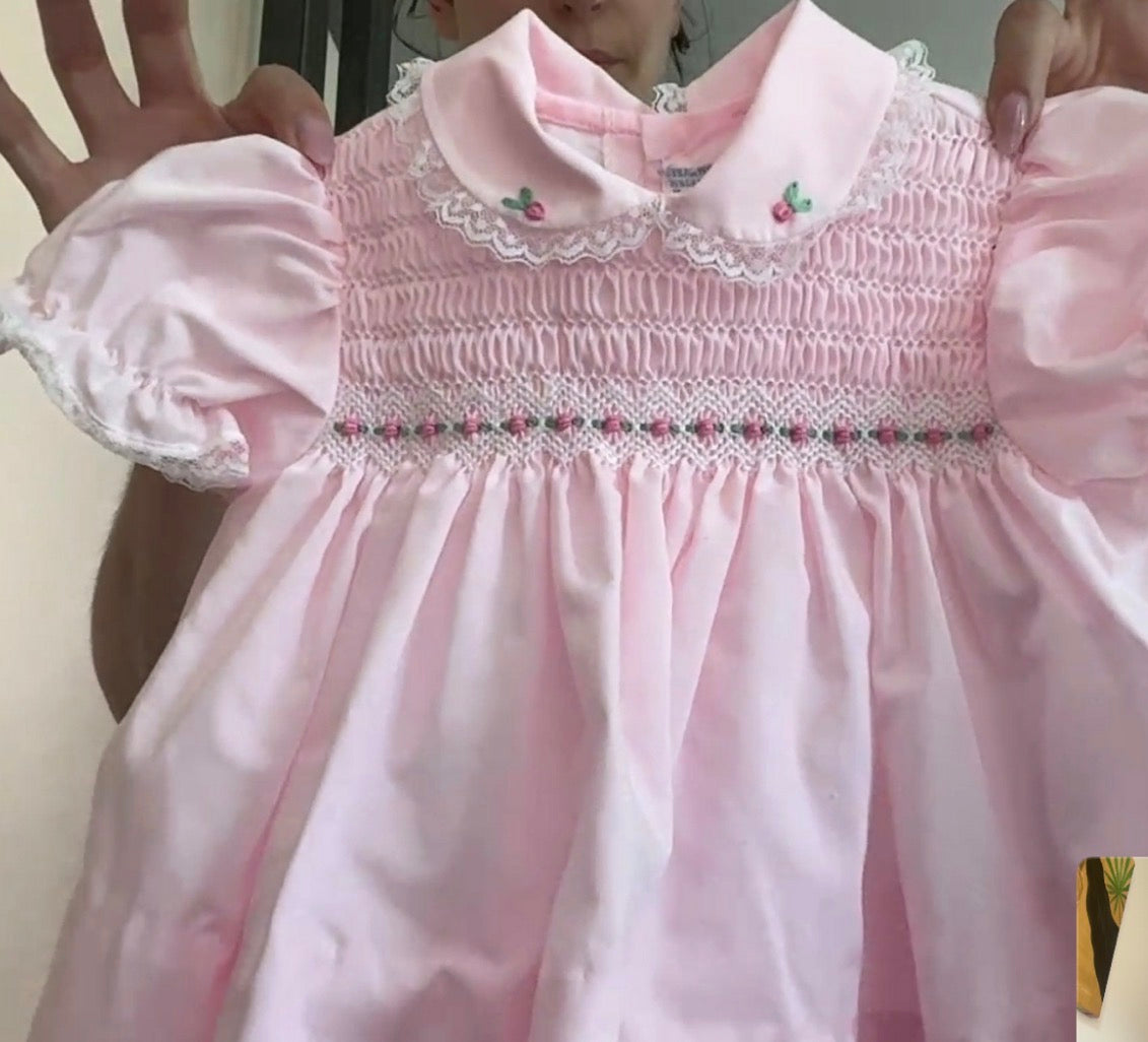 Vintage - Pink Tulip Dress - 6m