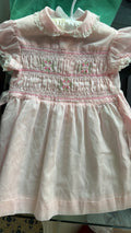 Pink Smocked Short Sleeved 4T Dress