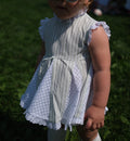 Sofia Dress & bloomers - Green Stripe