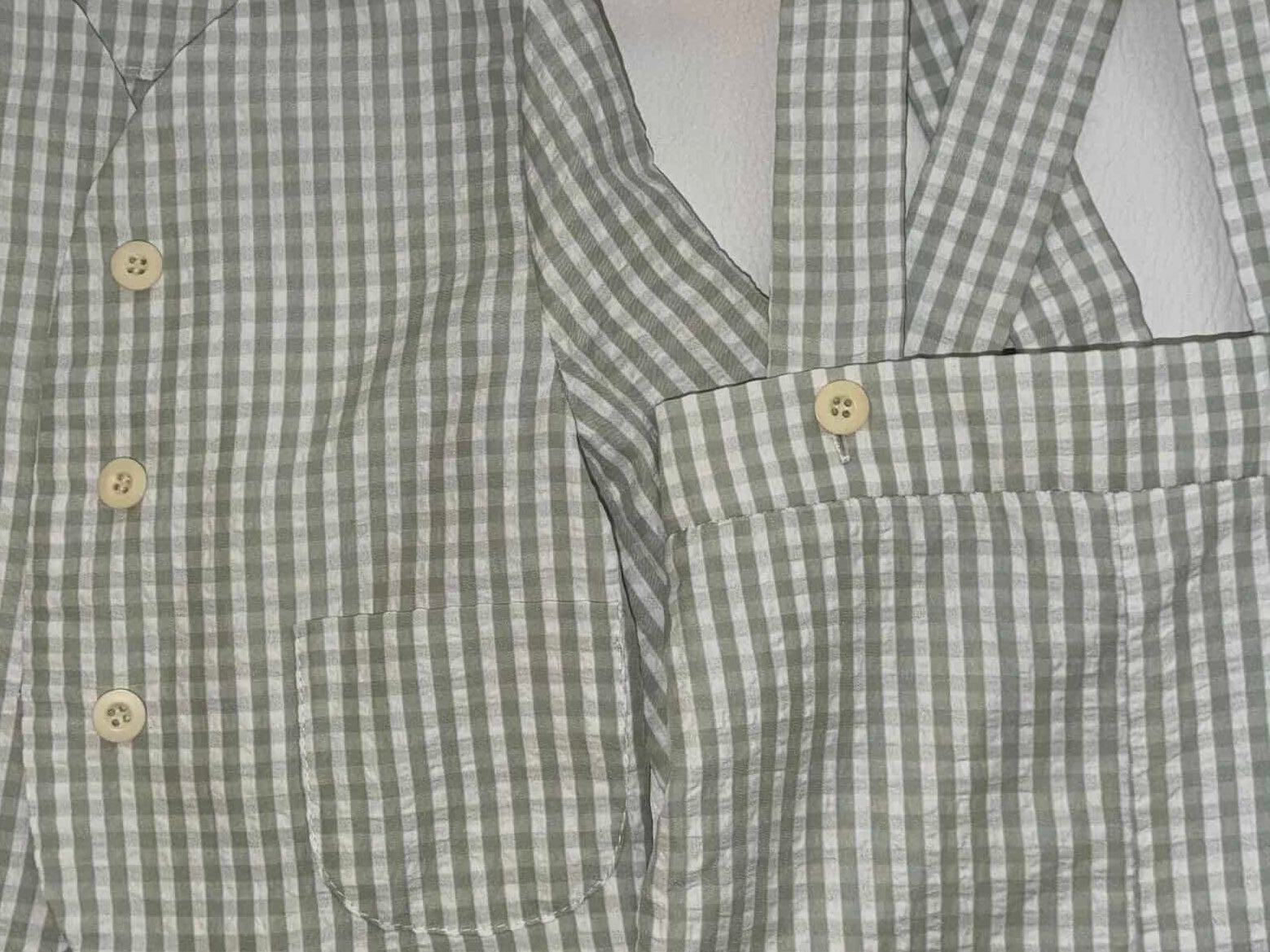 Massimo Set - Sage Green Gingham