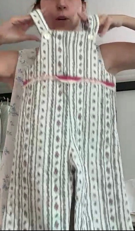 Vintage - Quilted Overalls - 3T