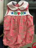 Red Gingham Romper