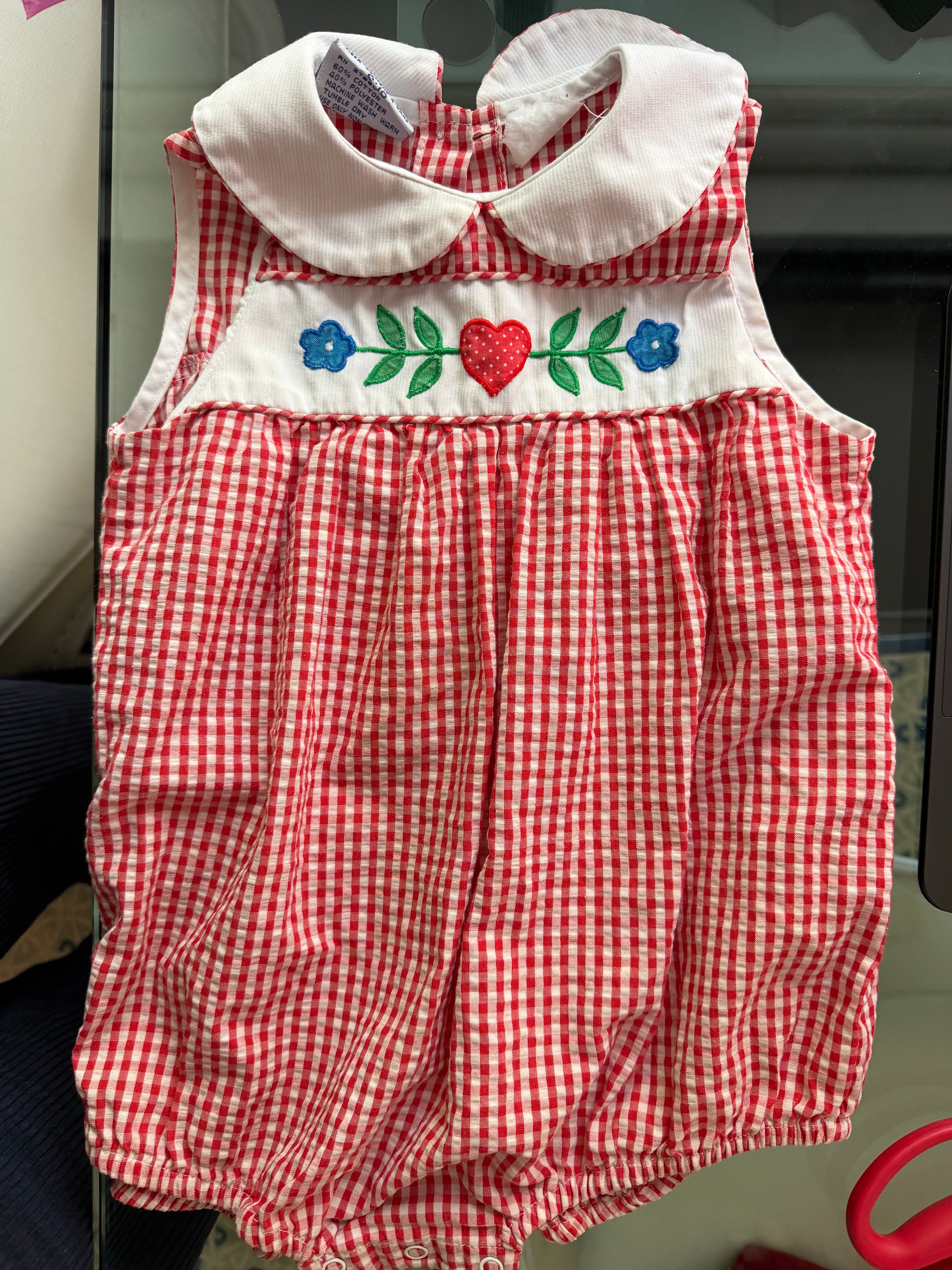 Red Gingham Romper