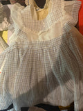 Plaid Blue Transparent Dress - Vintage
