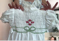 Vintage - Long White Smocked Dress - 18M