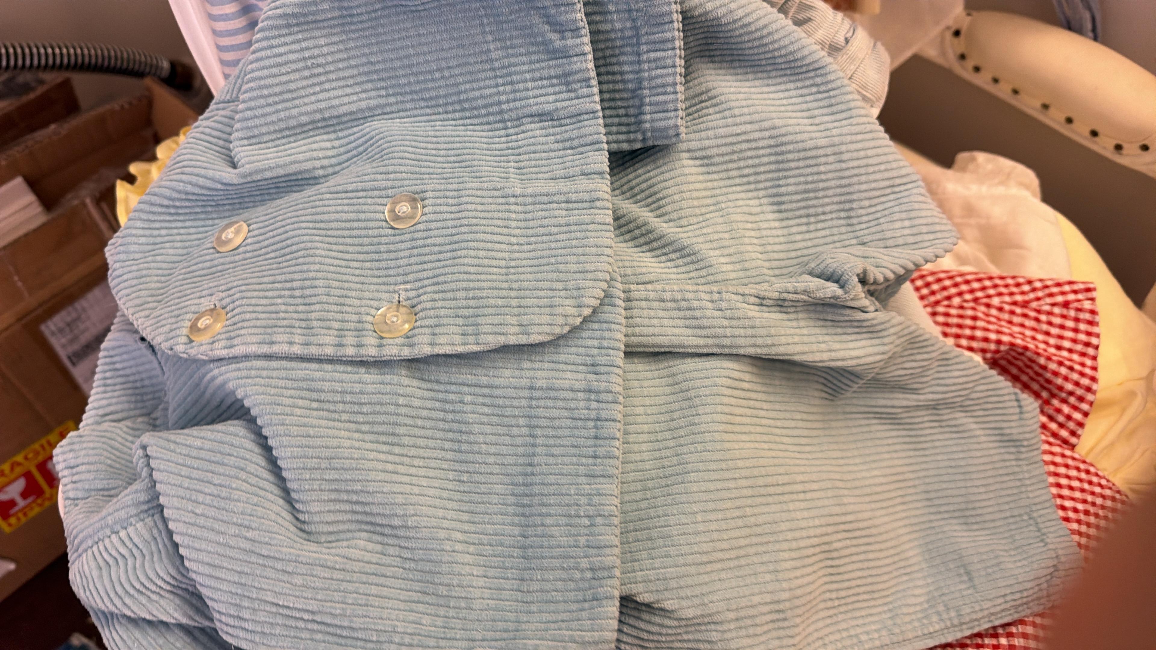 Blue corduroy boy set