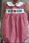 Vintage Red Gingham Onsie - 18m