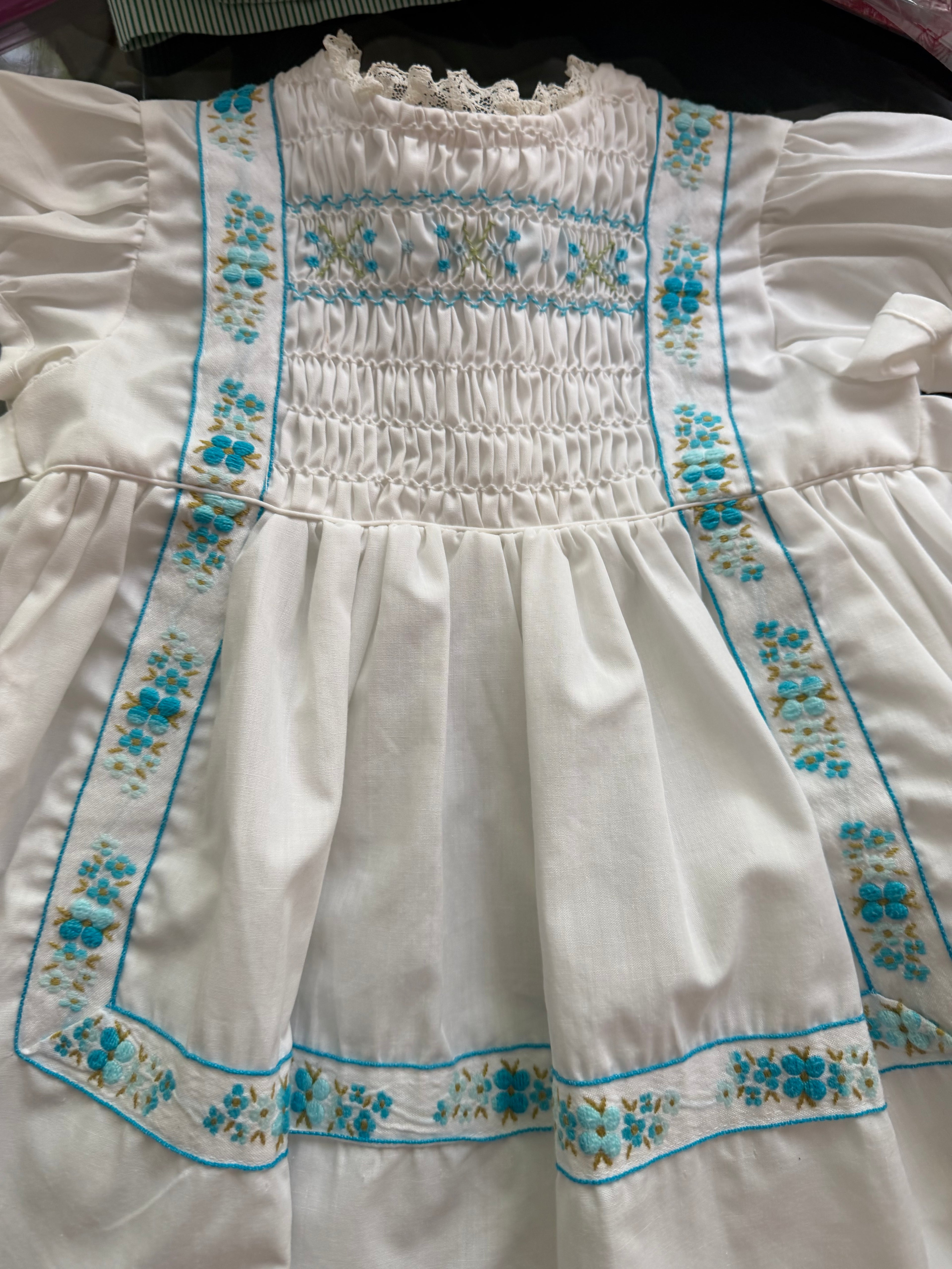 Athena Blue & White Ribbon Dress