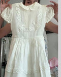 Vintage - White Dress w/ Collar