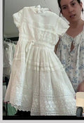 Vintage - White Dress - 6/7T