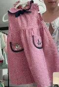 Vintage - Red Gingham Dress - 3T