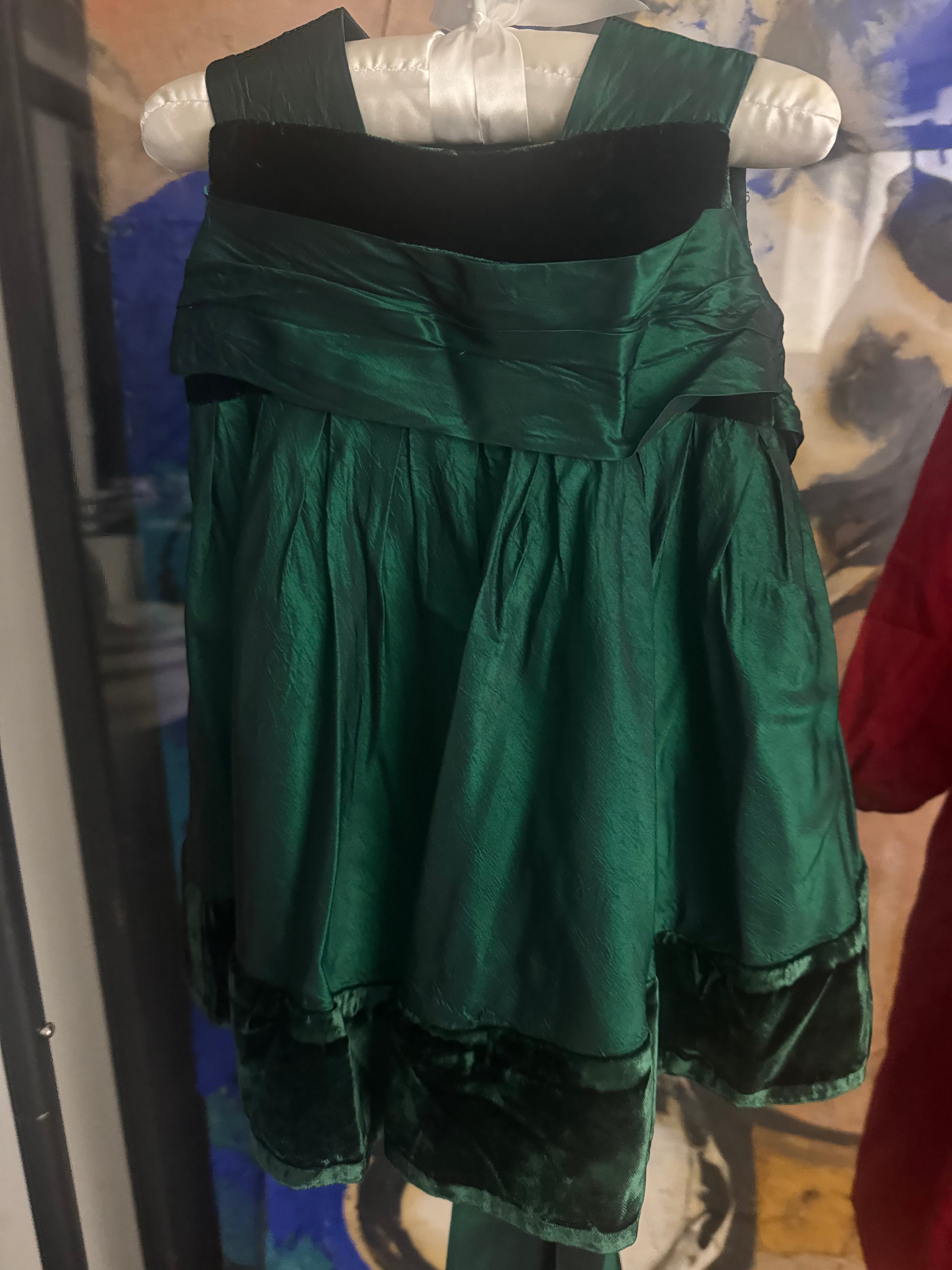 Neiman Marcus Emerald Velvet Dress - 18m