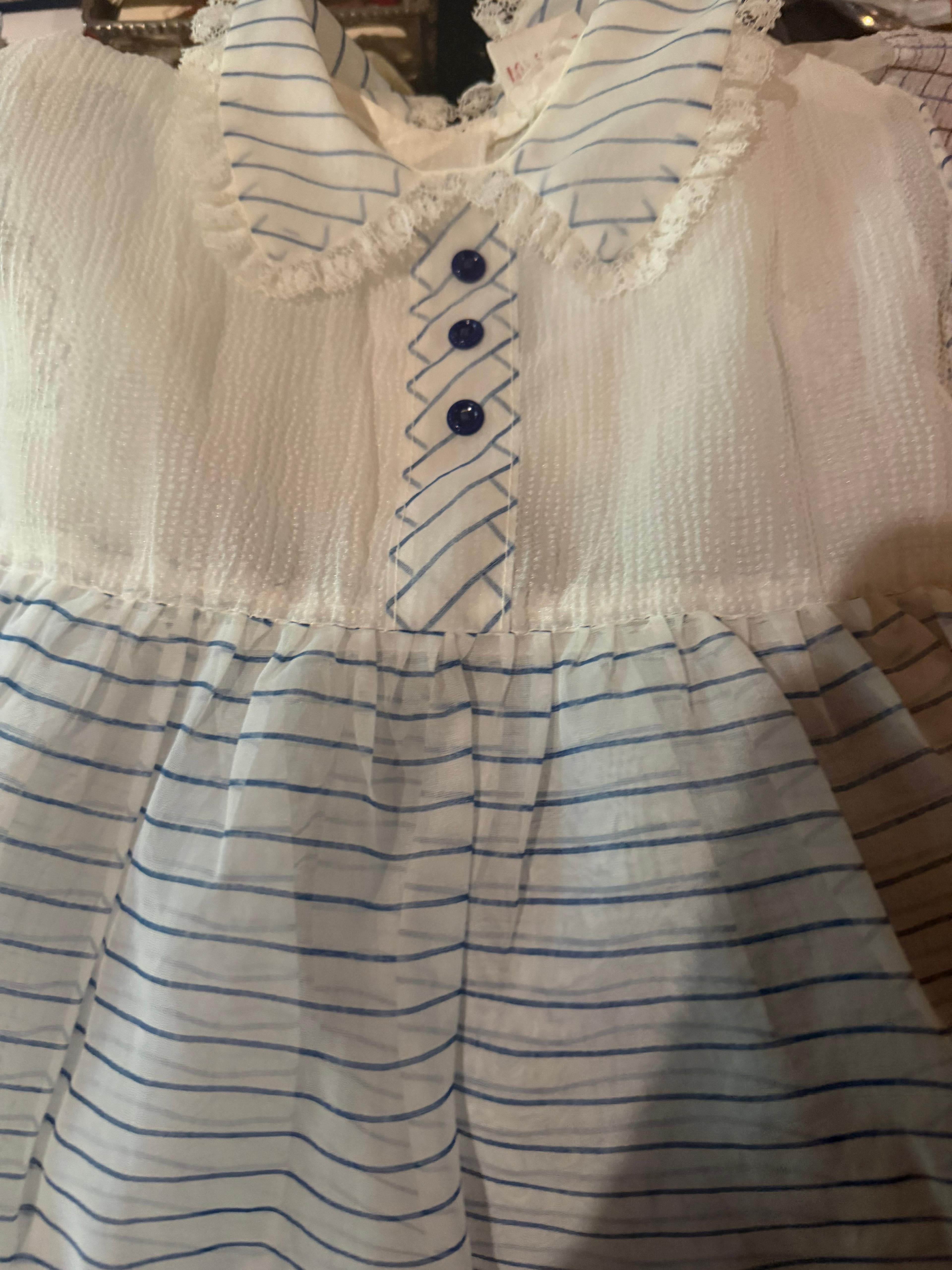 Blue Stripes Vintage Dress
