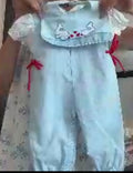 Vintage - Light Blue Romper & Bib