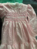 Pink Handsmocked Dress 4T