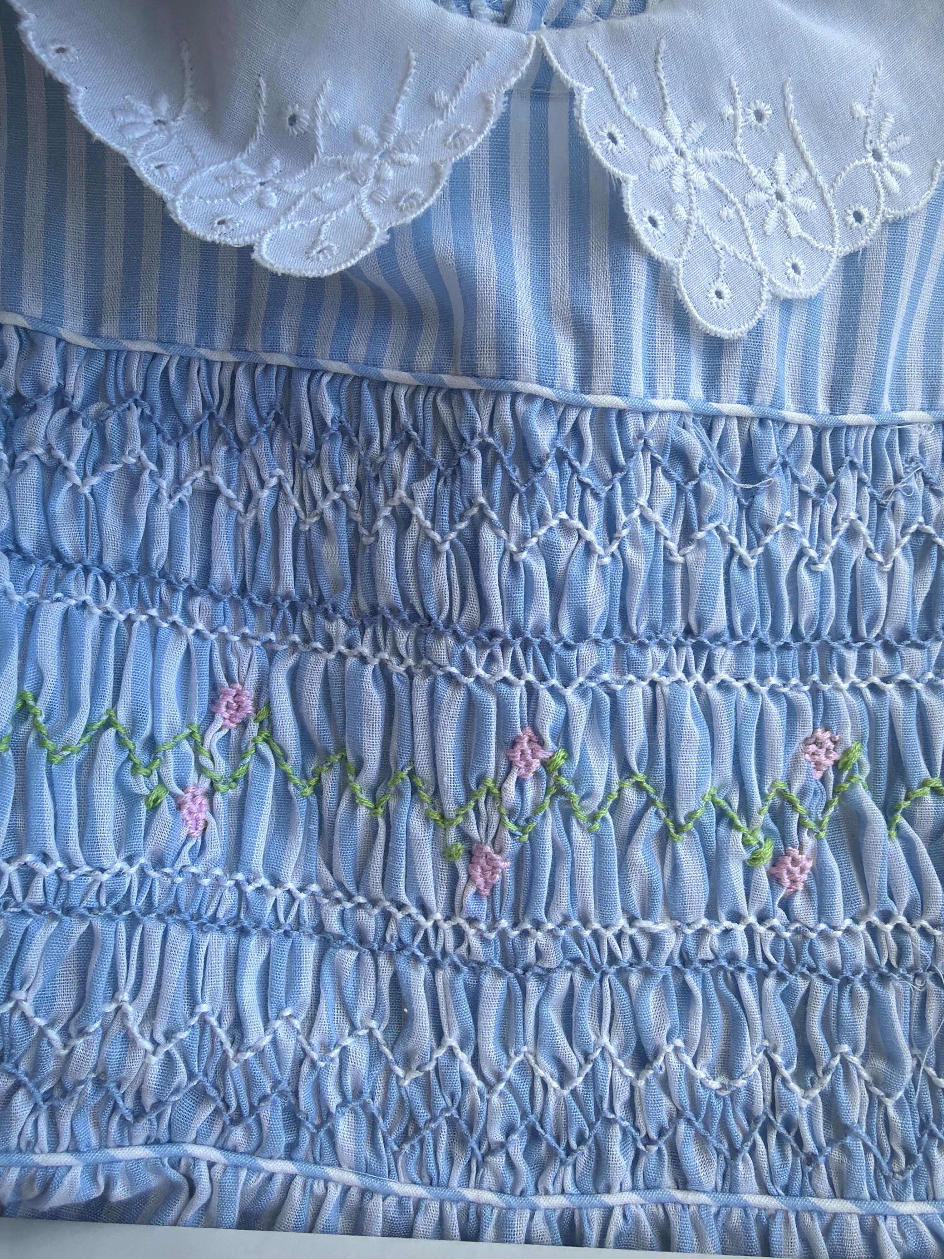 Blue smocked dress 6T