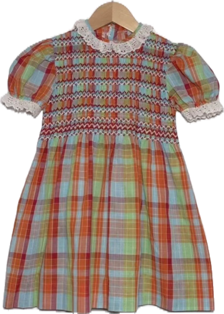 Multicolor Plaid Dress- 4T