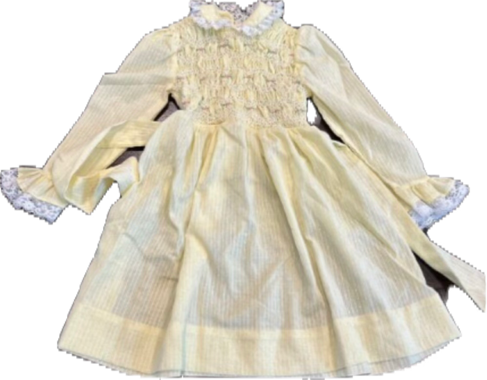 Yellow Hand Smocked Princess Dress - 5T