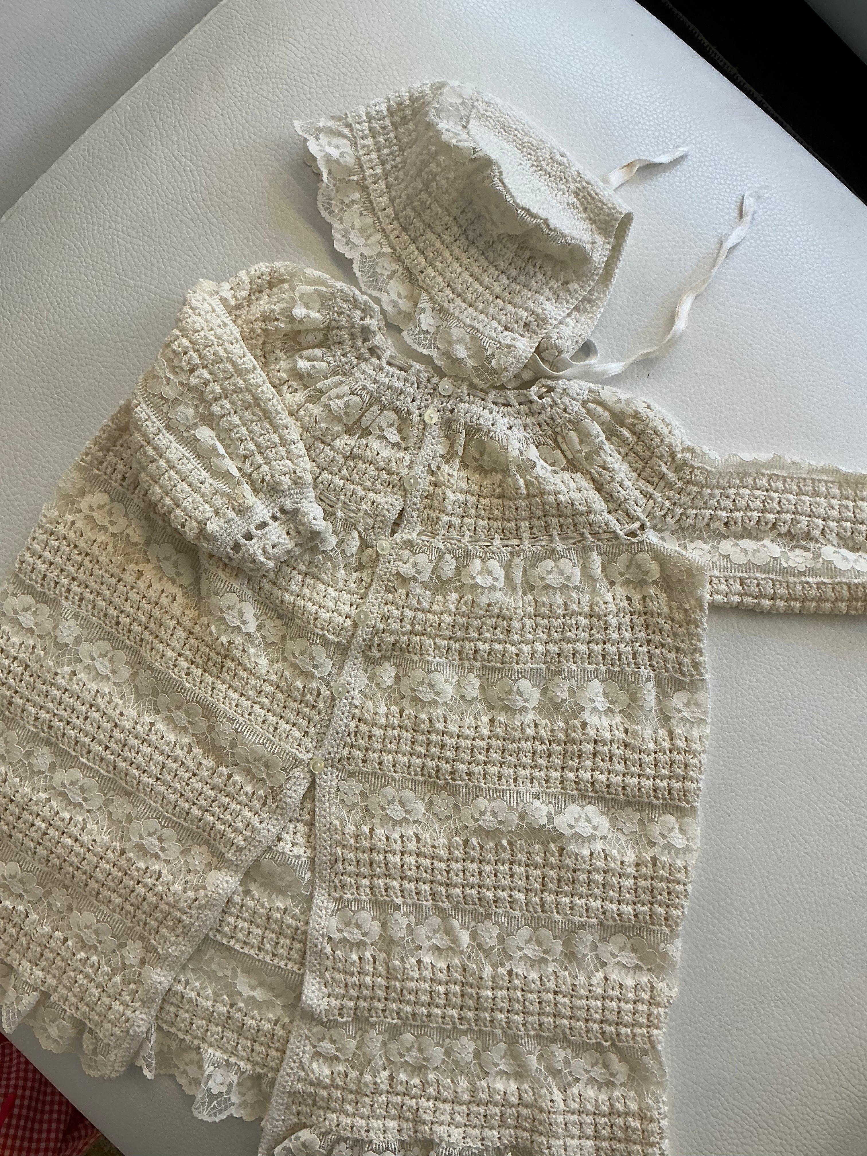 Cream Crochet w/ Bonnet