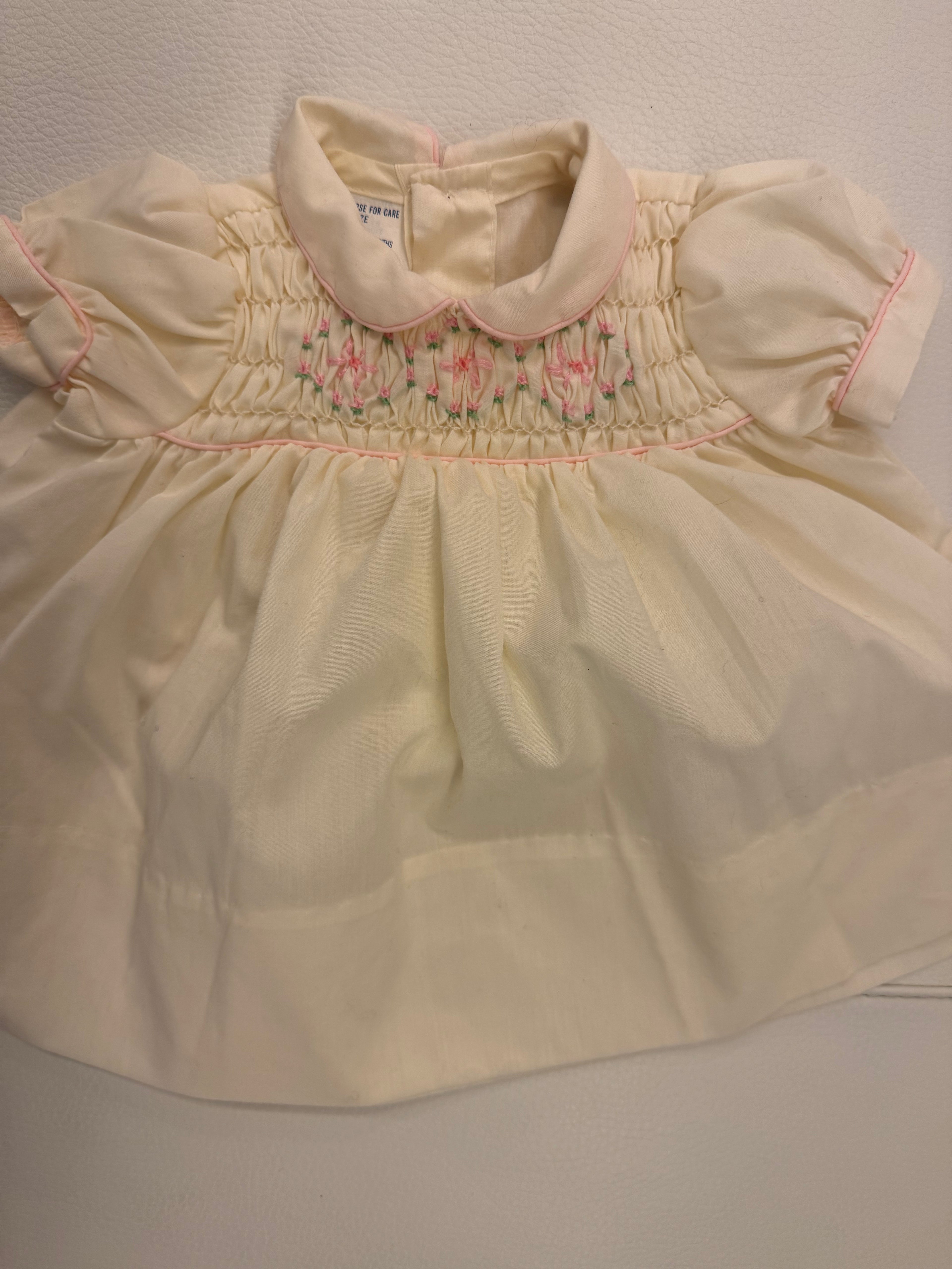 White and pink 3-6m Dress