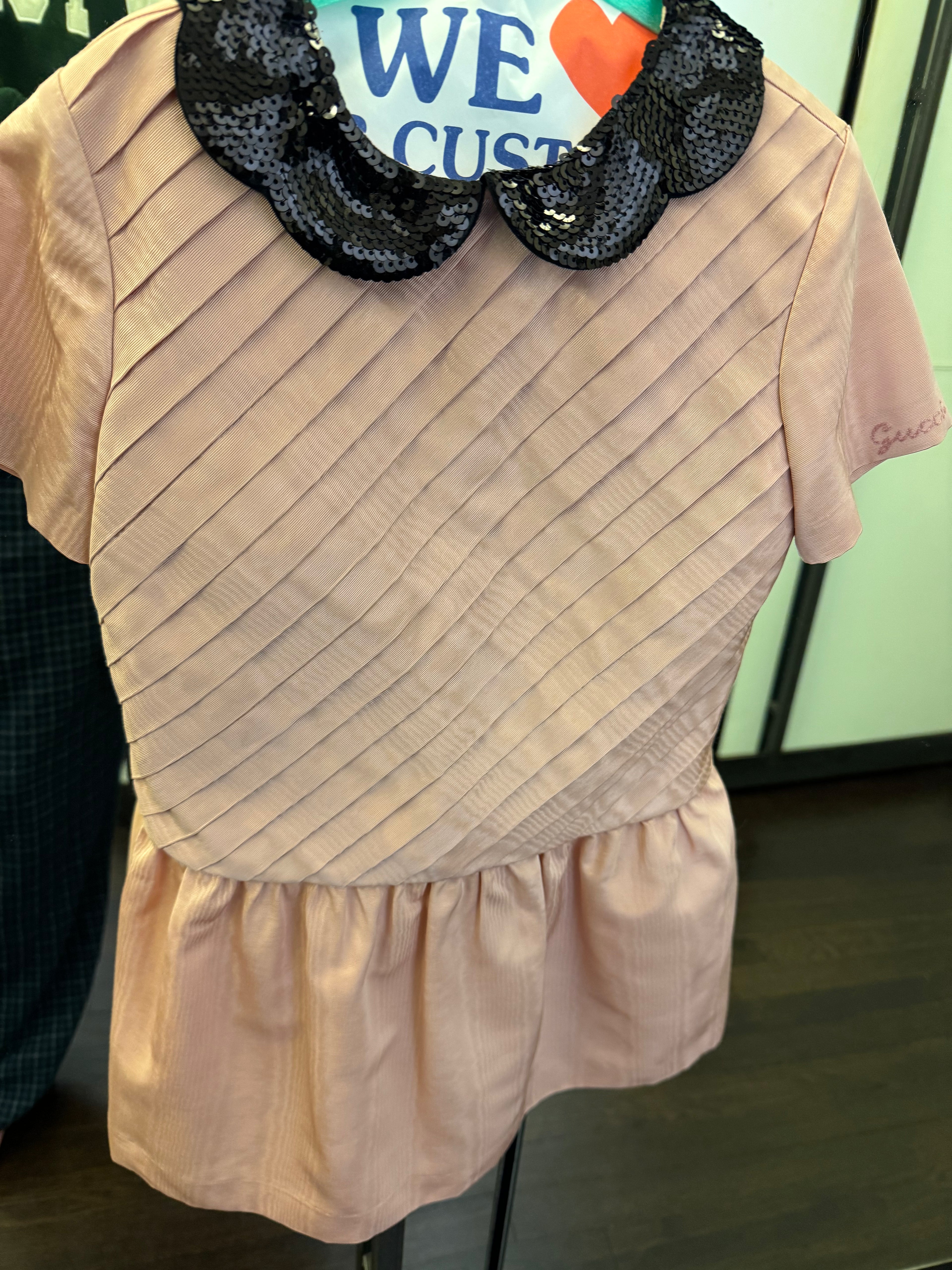 Gucci Pink Moire Dress 6T