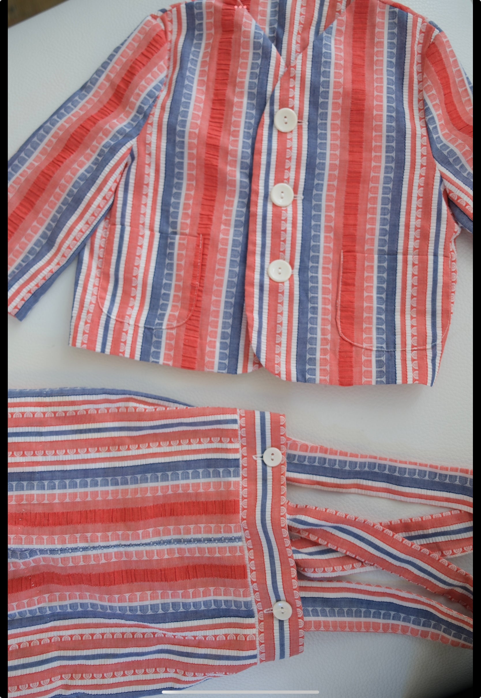 Boy jacket & shorts blue and red