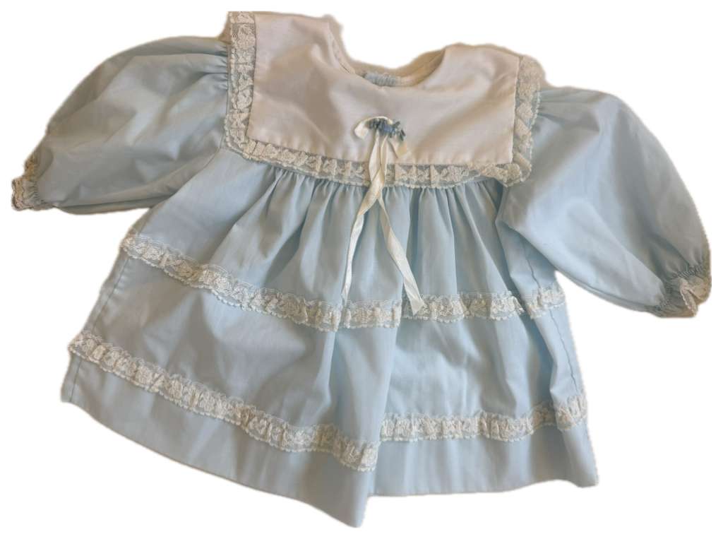 Baby Blue Long Sleeve Dress - 18-24m