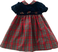 Navy & Red Plaid Dress - 2T